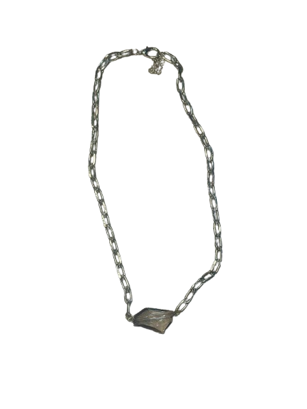 Chunky Gold Necklace with Crystal