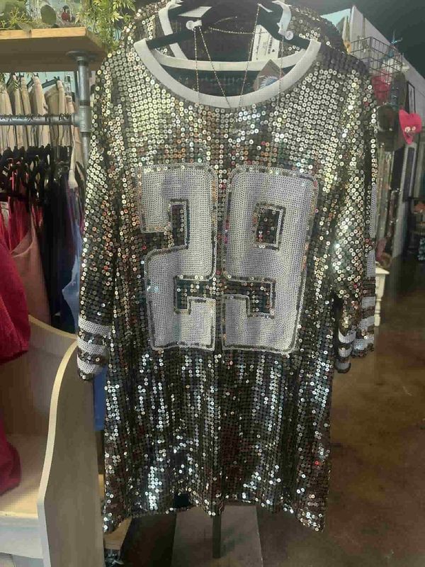 Gold Sequined Football Jersey