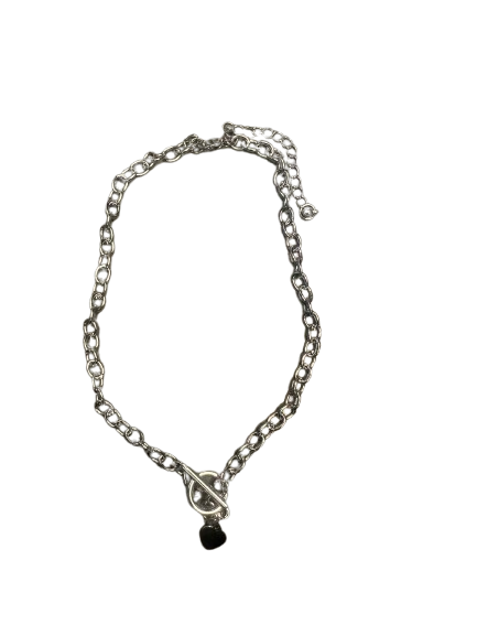 Chain Necklace with small Heart, Color: Silver