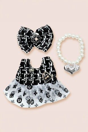 Labubu Mini Doll Luxury Dress Outfit Set