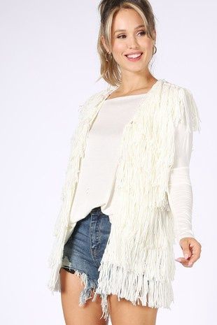Fringe Sweater Vest
