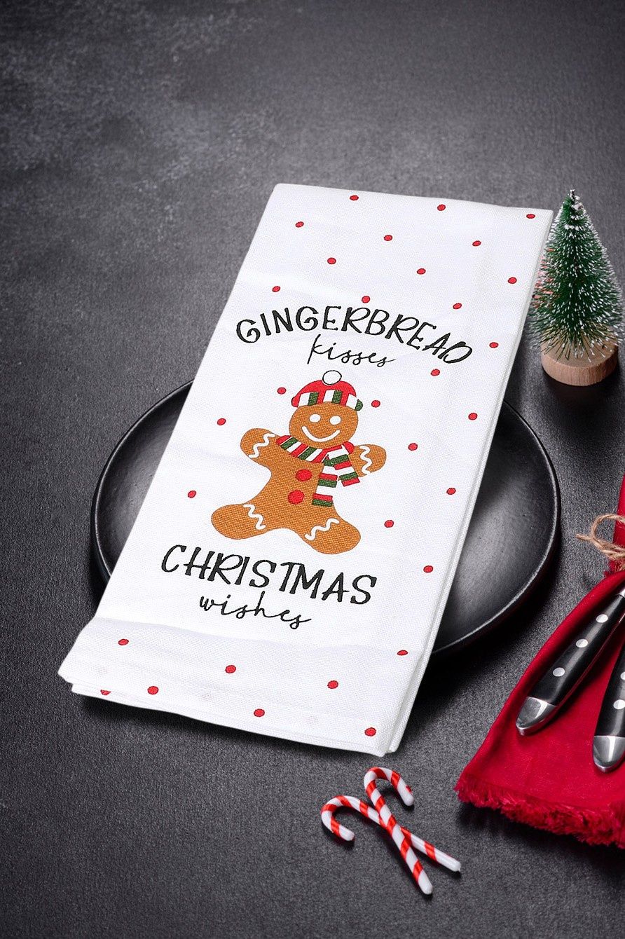 Christmas Kitchen Towel, Color: Gingerbread