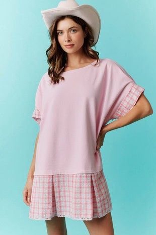 Dusty Pink Short Sleeve Dress