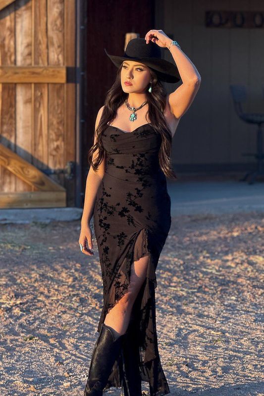Black Strap Ruffle Tier Dress