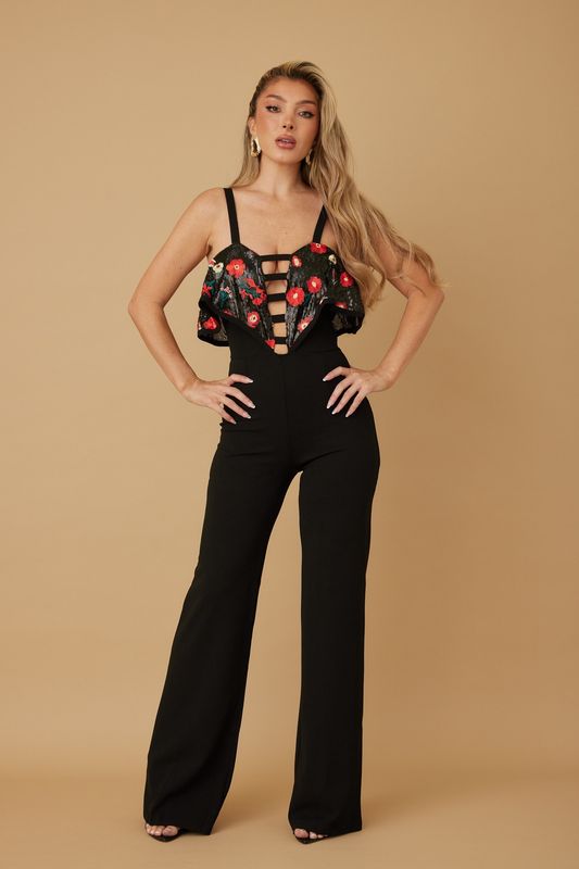Sequins Print Jumpsuit