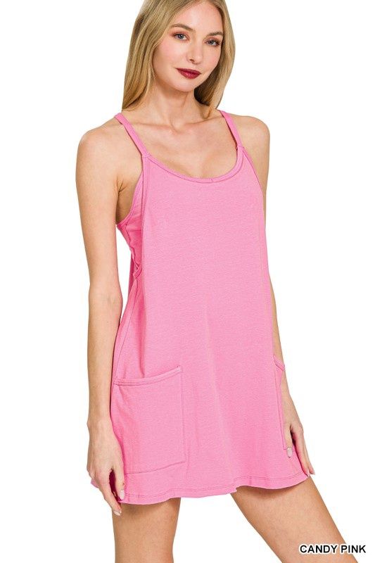 Mini Dress With Built In Romper