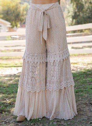 Desert Dream Cloud Pant Tiered Lace &amp; Net Trims