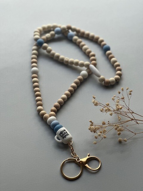 Coffee Teach Repeat Lanyard