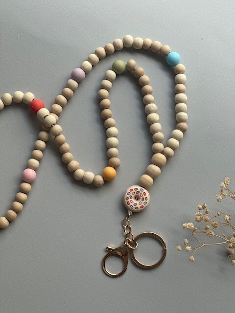 Donut Worry About a Thing Lanyard