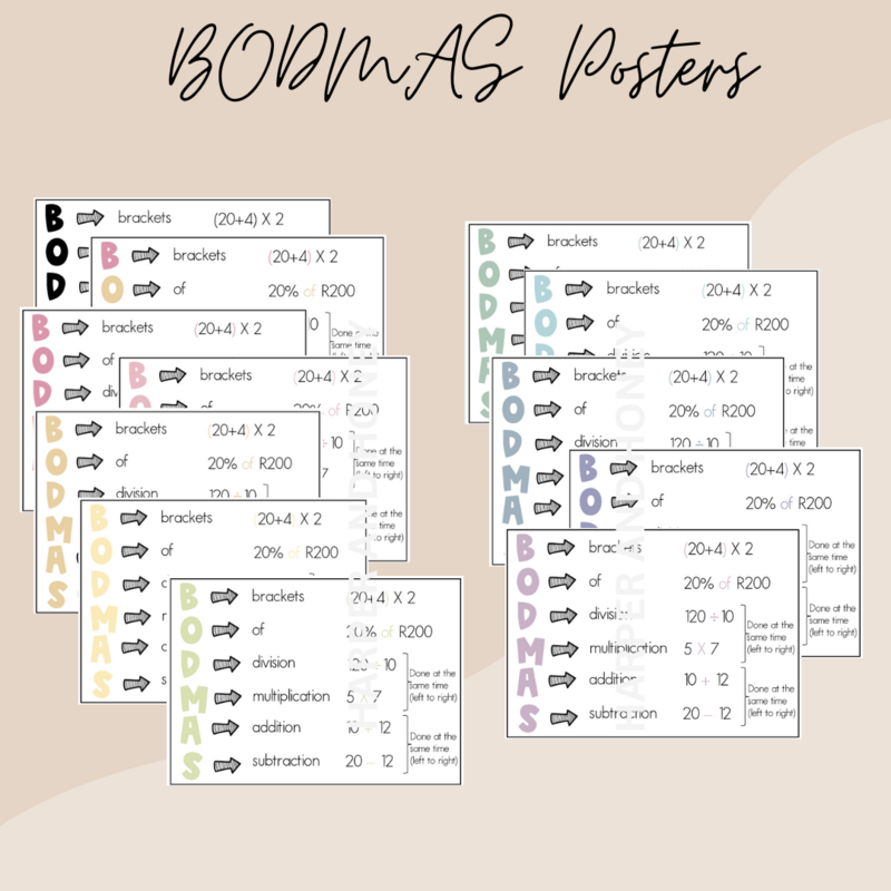 BODMAS Posters