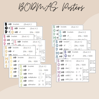 BODMAS Posters