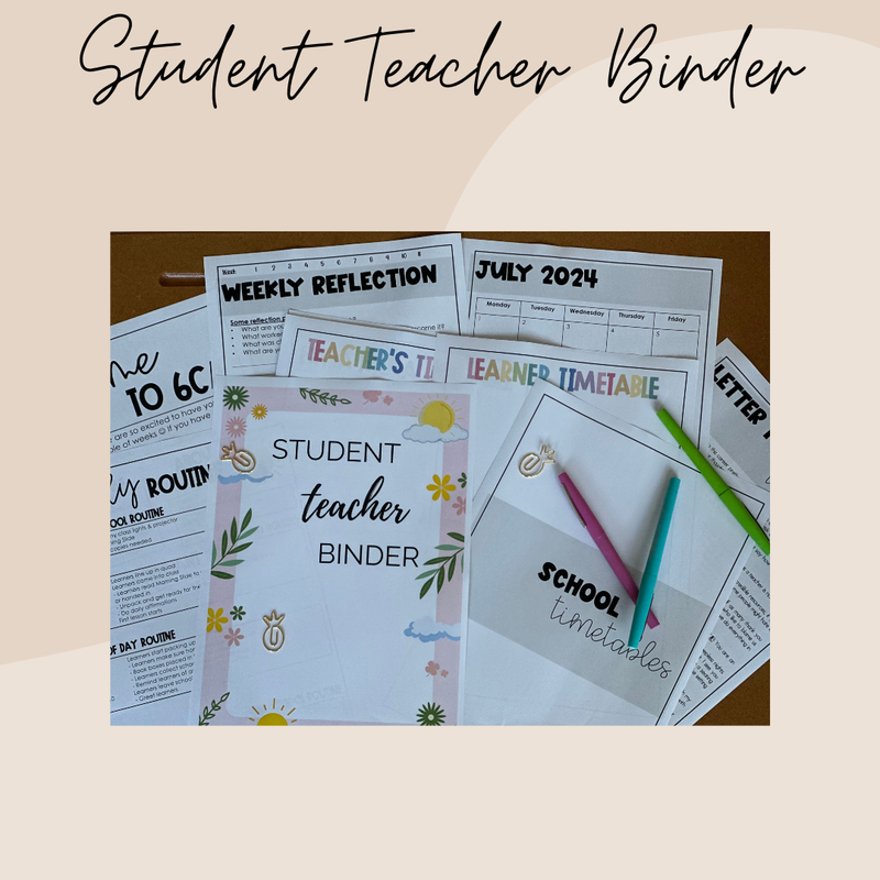 Student Teacher Binder