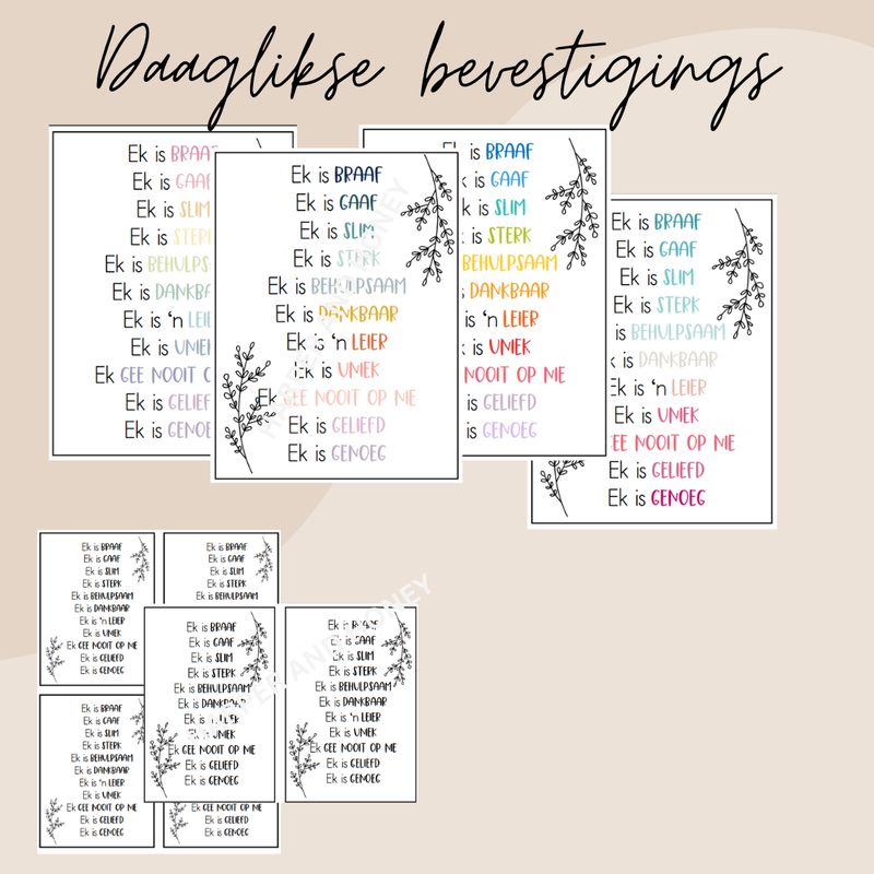 Daaglikse Bevestigings