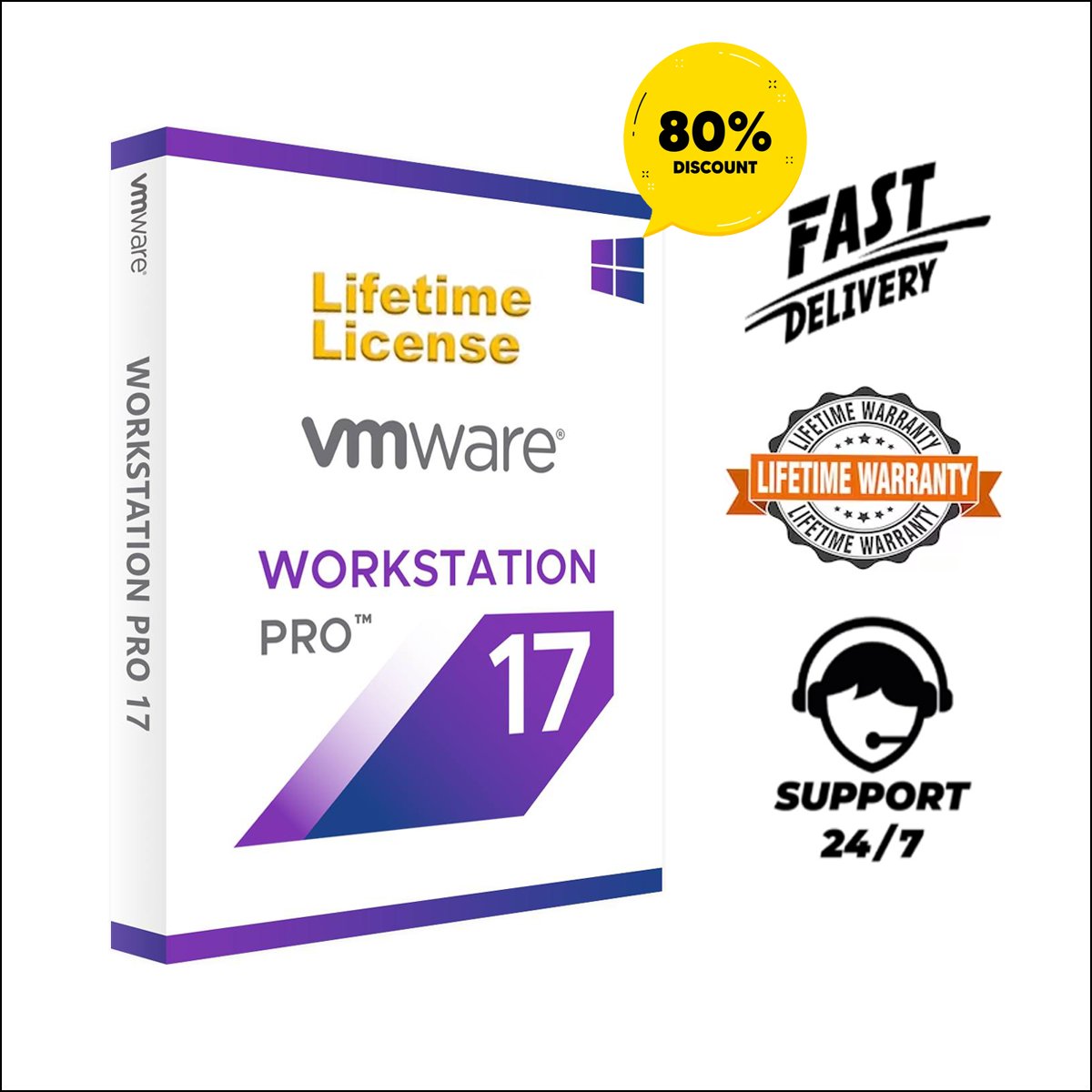 Vmware ⭐ Workstation  ⭐ 17 Pro - Lifetime License key - Full Version Windows.
