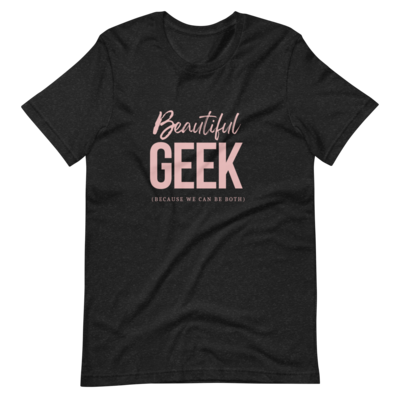 Beautiful Geek Black Unisex T-shirt Color Print