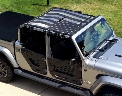 Sun Shade • Jeep Gladiator • FLAG PRINTS Sun Shade • Jeep Gladiator • FLAG PRINTS
