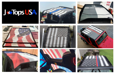 Sun Shade • Wrangler JK/JKU • FLAG PRINTS Sun Shade • Wrangler JK/JKU • FLAG PRINTS