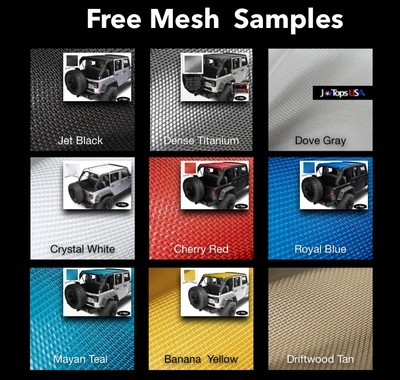 Free Sunshade Mesh Color Samples: Solid Colors Free Sunshade Mesh Color Samples: Solid Colors