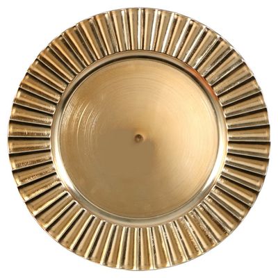 Gold Flute Charger plate 13in