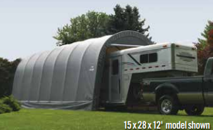 15 Wide x 12 High Round ShelterCoat Garage