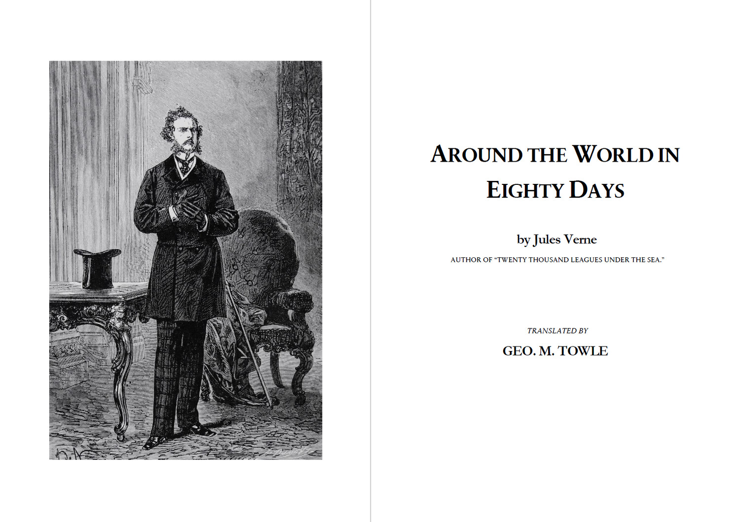 Book in Sheets Around the World in Eighty Days (English) By Jules Verne