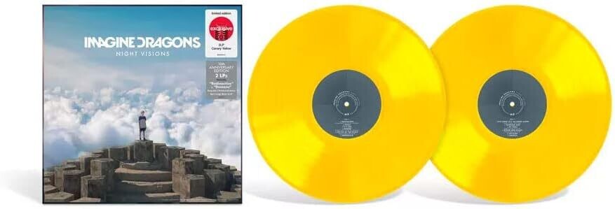 IMAGINE DRAGONS Night Visions 2LP CANARY YELLOW VINYL NEW &amp; SEALED