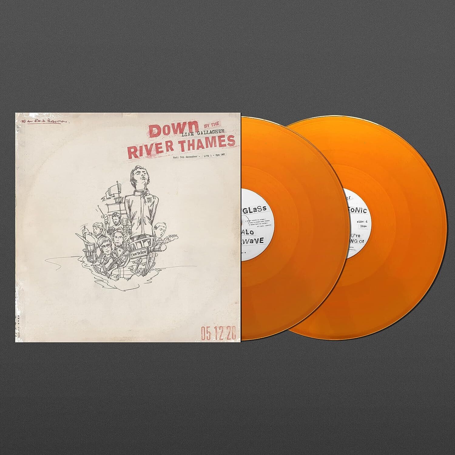 LIAM GALLAGHER Down By The River Thames 2LP ORANGE VINYL NEW &amp; SEALED