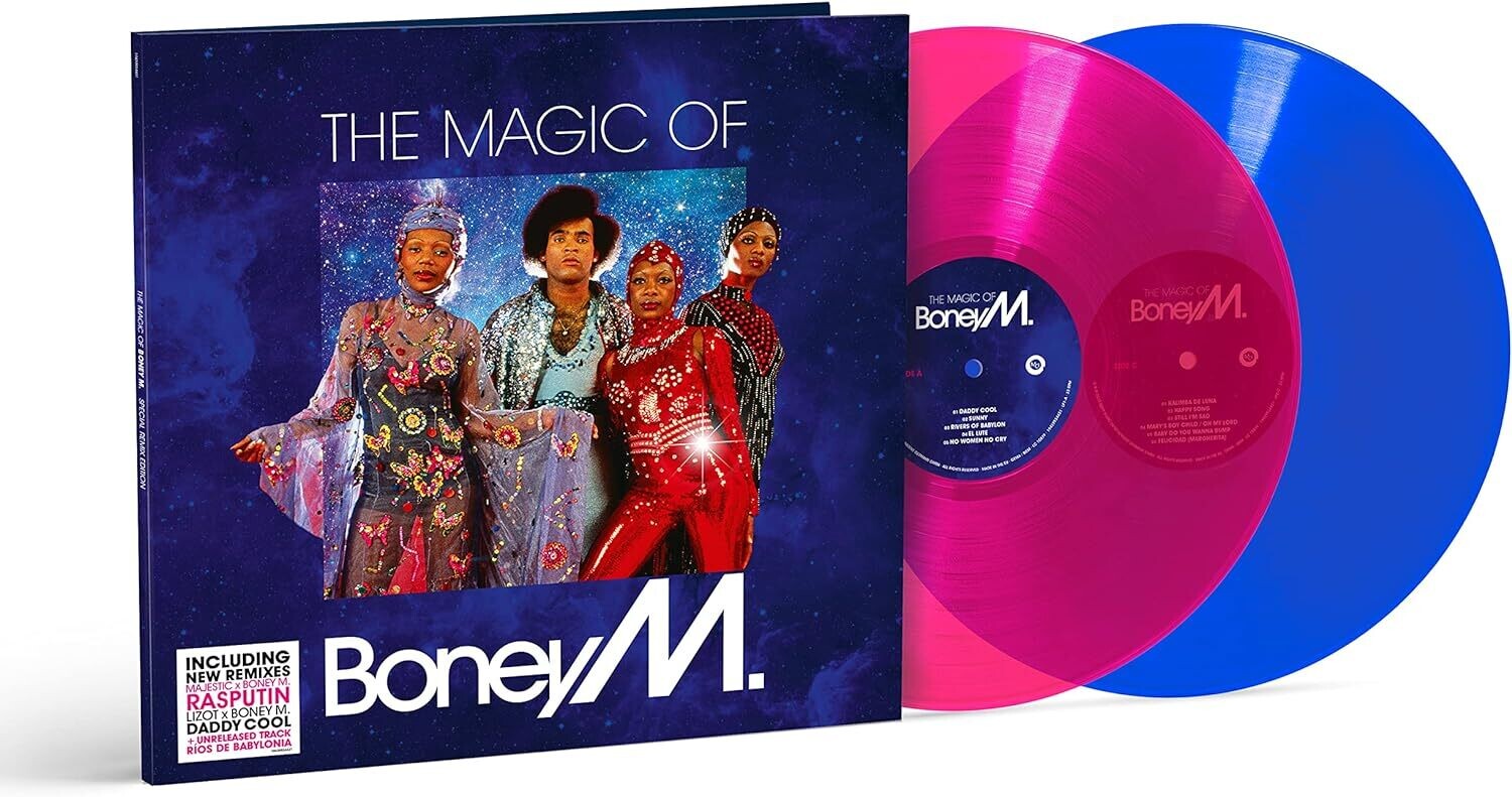 BONEY M The Magic Of Boney M 2LP MAGENTA &amp; BLUE COLOURED VINYL NEW &amp; SEALED