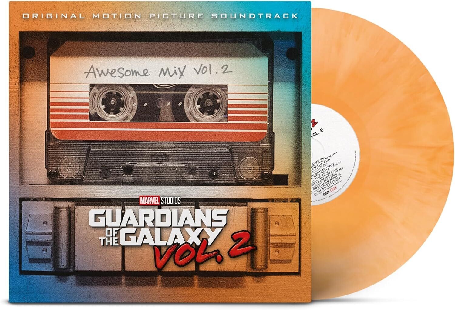 GUARDIANS OF THE GALAXY VOL.2: AWESOME MIX ORANGE GALAXY COLOURED VINYL NEW &amp; SEALED