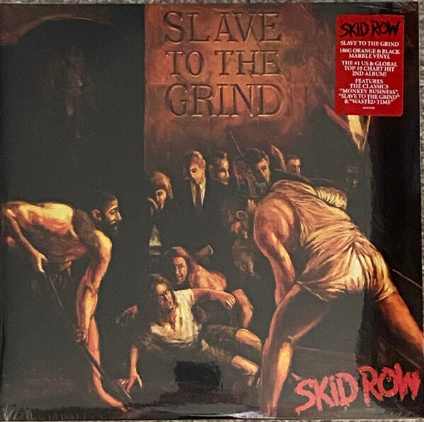 SKID ROW Slave To The Grind 2LP ORANGE &amp; BLACK MARBLE VINYL NEW &amp; SEALED