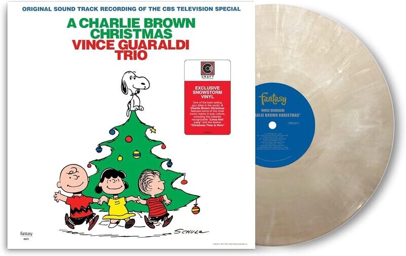 VINCE GUARALDI A Charlie Brown Christmas SNOWSTORM COLOURED VINYL NEW &amp; SEALED