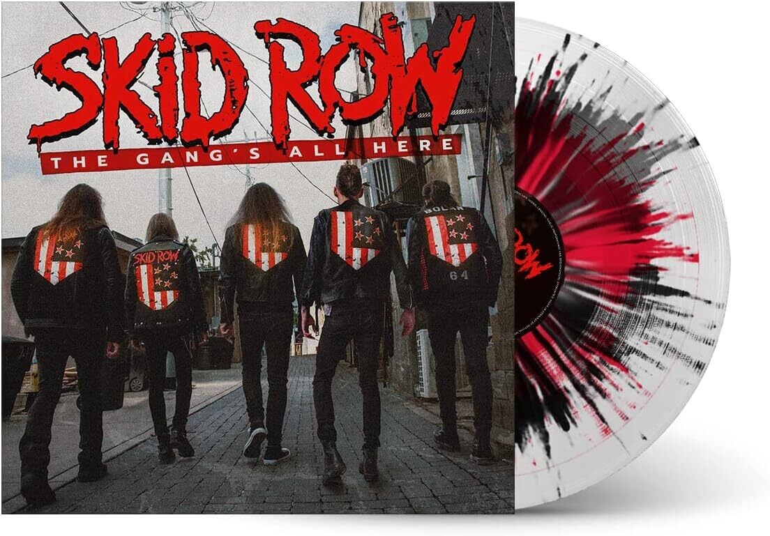 SKID ROW The Gang&#39;s All Here BLACK, WHITE &amp; RED SPLATTER VINYL NEW &amp; SEALED