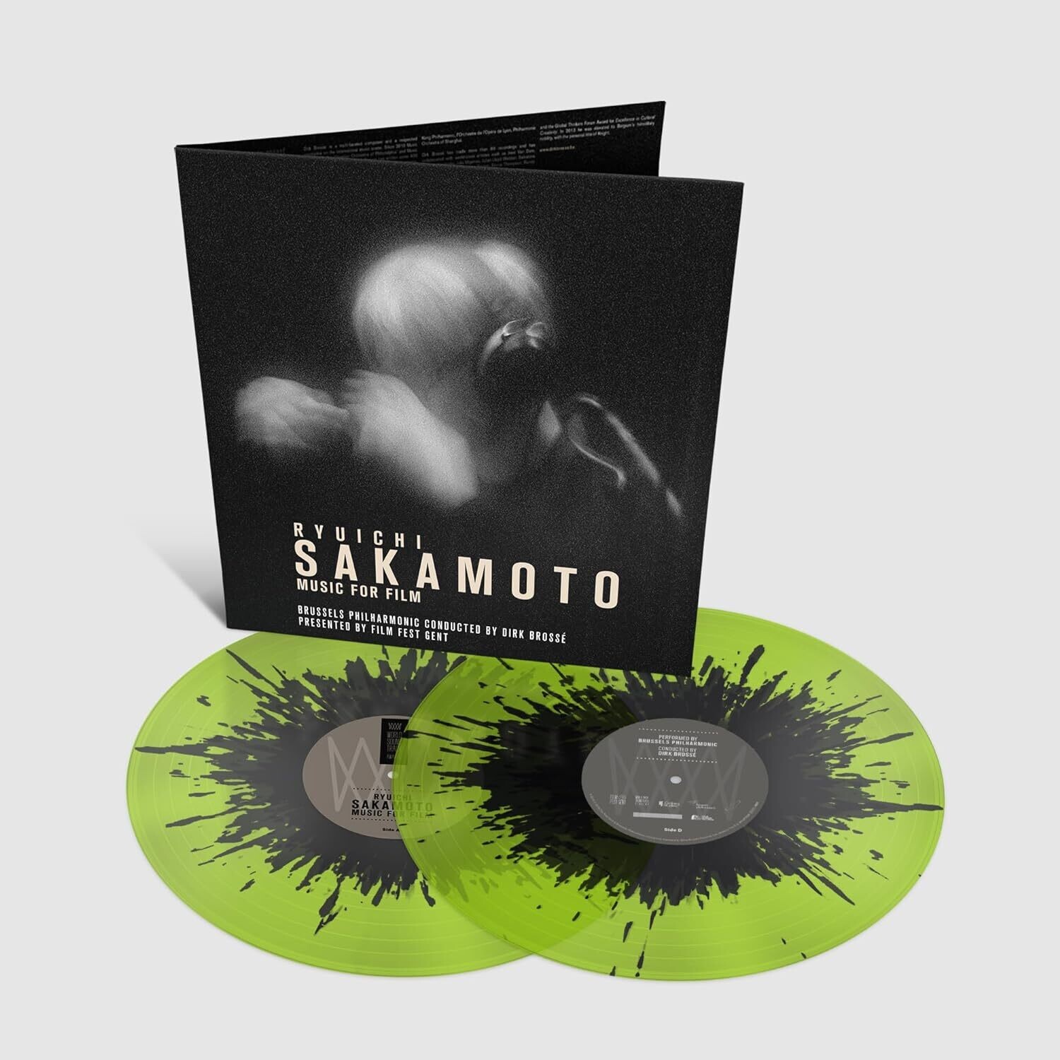 RYUICHI SAKAMOTO Music For Films 2LP LIME GREEN + BLACK SPLATTER VINYL NEW