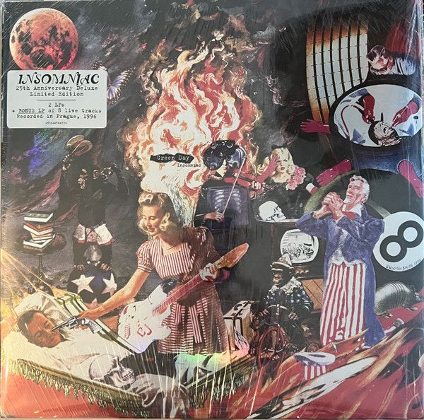 GREEN DAY Insomniac 2LP Side 4 Etched  FOIL SLEEVE NEW &amp; SEALED