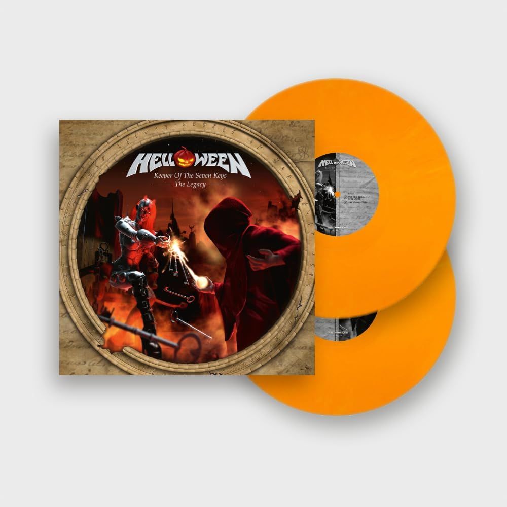 HELLOWEEN Keeper Of The Seven Keys The Legacy 2LP ORANGE &amp; WHITE MARBLED VINYL NEW &amp; SEALED