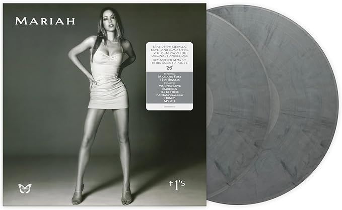 MARIAH CAREY #1&#39;s 2LP METALLIC SILVER &amp; BLACK SWIRL REMASTERED NEW &amp; SEALED