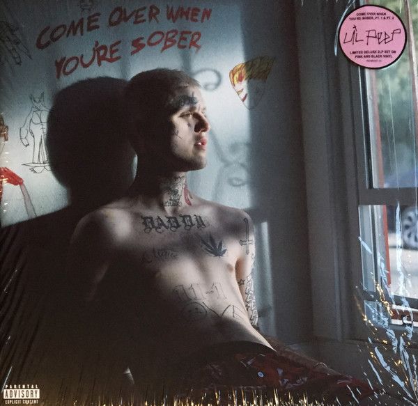 LIL PEEP Come On Over When You&#39;re Sober Parts 1 &amp; 2 2LP PINK VINYL NEW &amp; SEALED