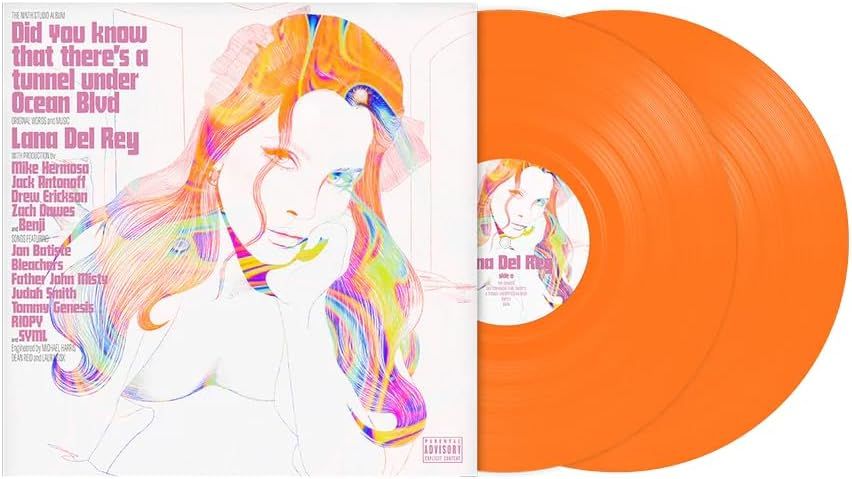 LANA DEL REY Did You Know That There&#39;s A Tunnel Under Ocean Blvd 2LP ORANGE VINYL NEW &amp; SEALED