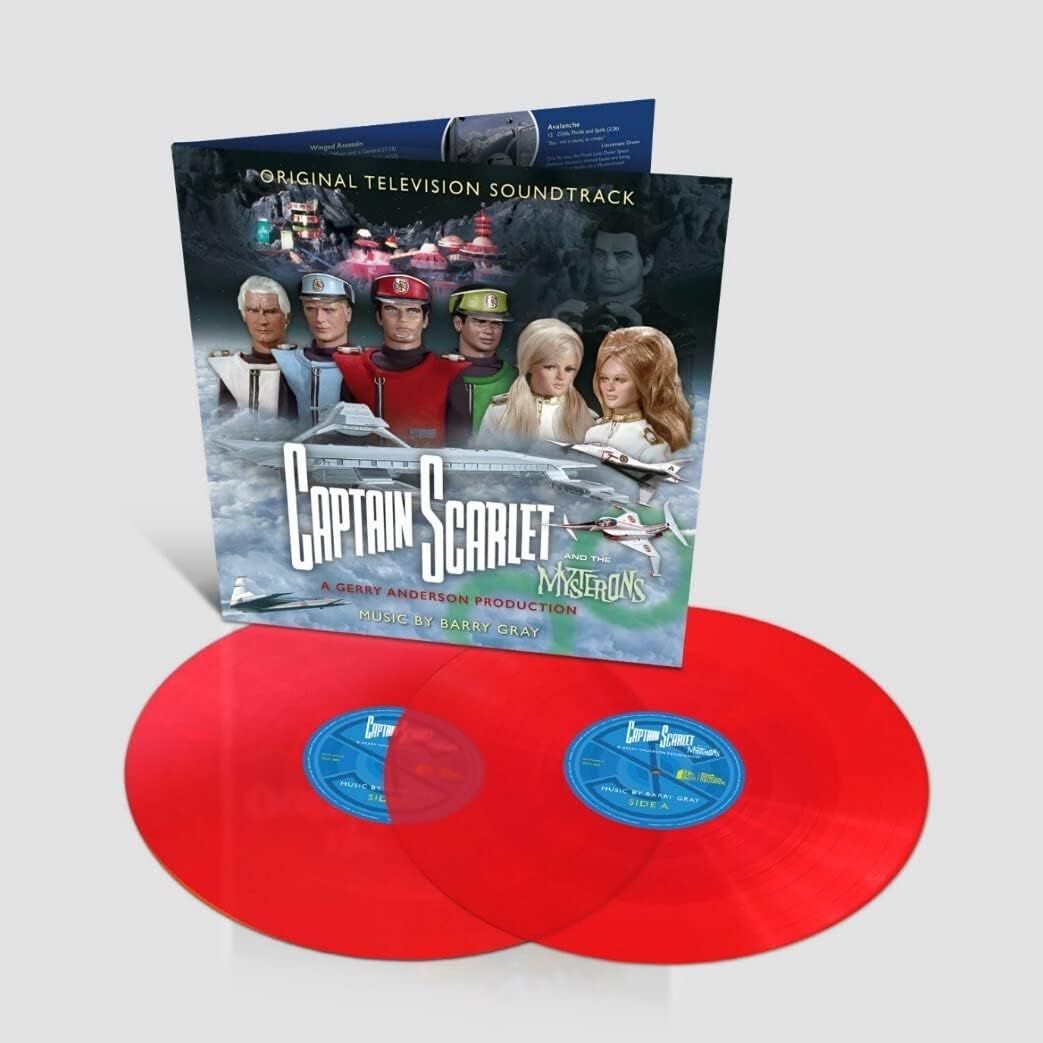CAPTAIN SACRLET &amp; THE MYSTERONS ORIGINAL TELEVISION SOUNDTRACK 2LP RED VINYL REMASTERED NEW &amp; SEALED