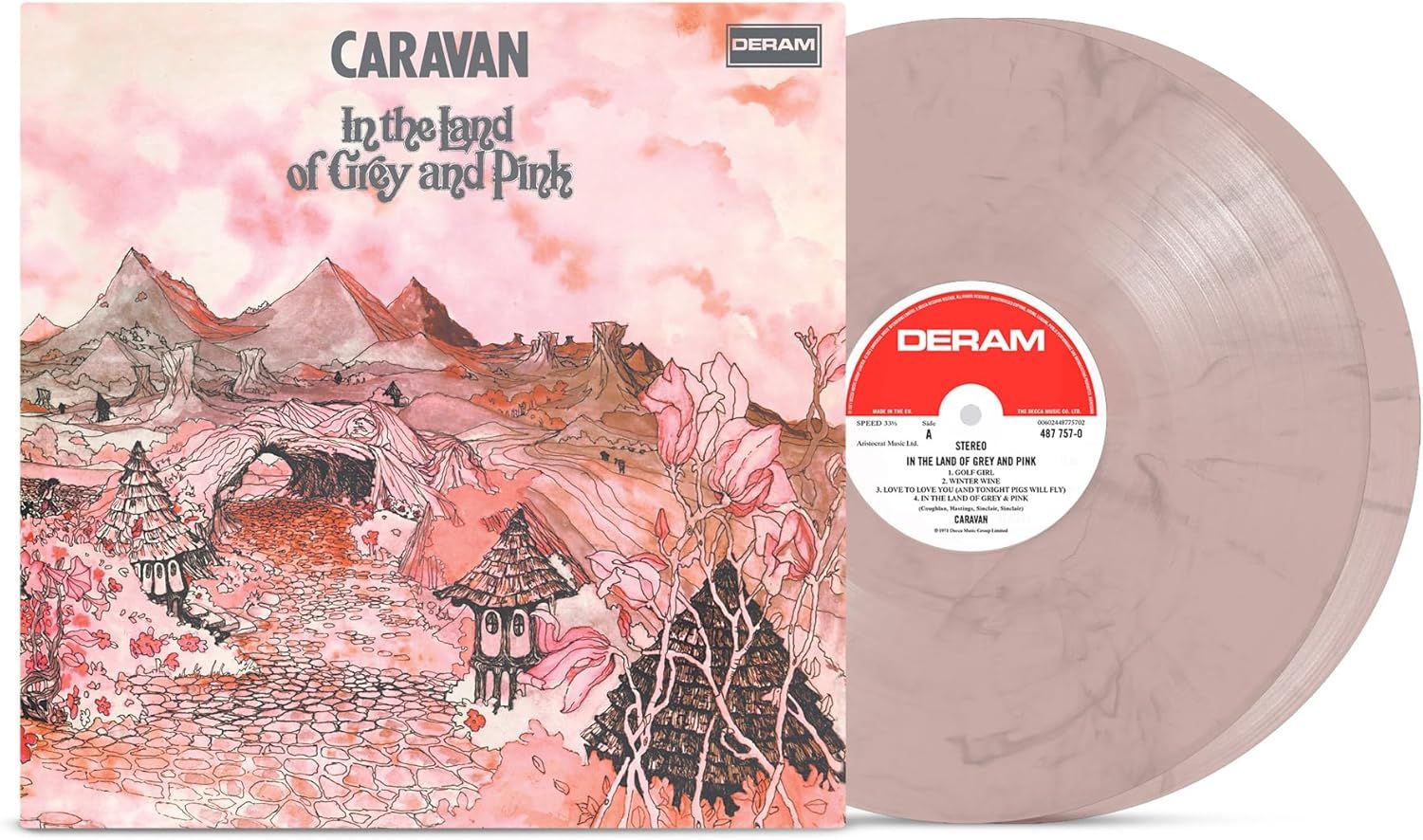 CARAVAN In The Land Of Grey and Pink 2LP PINK/GREY MARBLED VINYL EXPANDED EDITION NEW &amp; SEALED