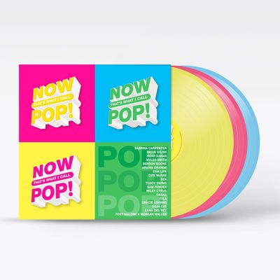 NOW THAT&#39;S WHAT I CALL POP 3LP YELLOW, PINK &amp; BLUE VINYL NEW &amp; SEALED