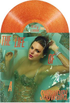TAYLOR SWIFT Life Of A Showgirl Sweat And Vanilla Perfume Portofino Orange Glitter Vinyl NEW &amp; SEALED