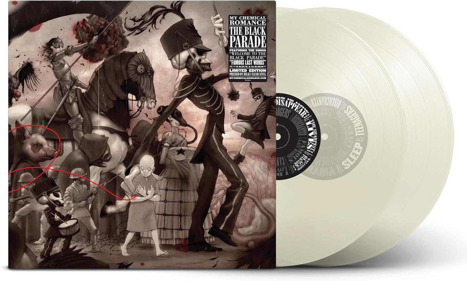 MY CHEMICAL ROMANCE The Black Parade 2LP 4th Side Etched MILKY CLEAR VINYL NEW &amp; SEALED