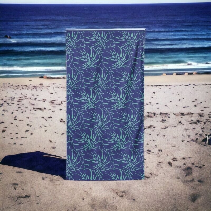 Toalla de Playa y Piscina 100% Algodón, Doble Cara (Rizo y Aterciopelada), 90x175 cm, Diseños floral, Verano - Muy adsorbentes-DUBAI-9605.