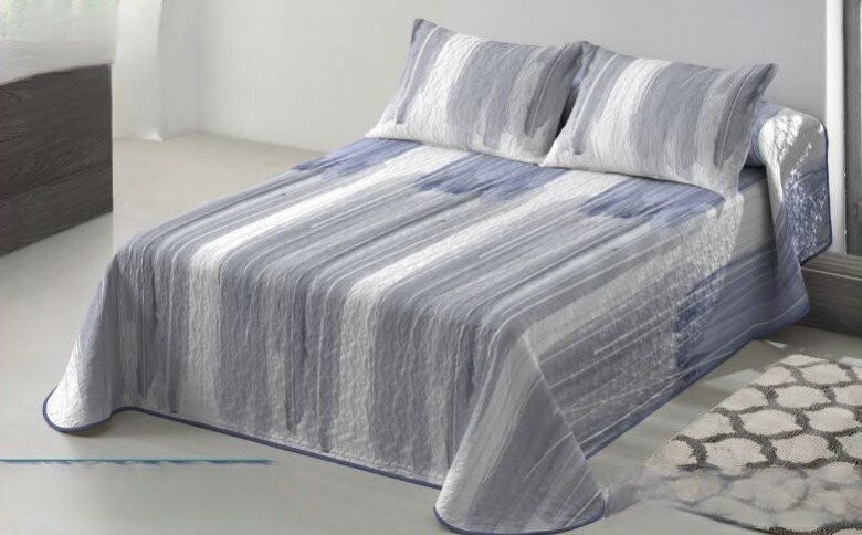 Colcha cama reversible verano en Azul cubrecama Broome cómoda, durabilidad al lavado el termo sellado de cálida da estilo a cualquier habitación con esta. Decoración cuadrantes de regalo de 50 x70 cm.