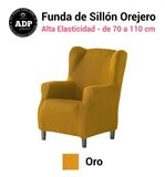 FUNDAS/PROTECTORES DE SOFÁ DE ALTA ELASTICIDAD: EN COLOR ORO.