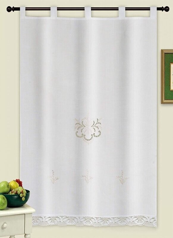 Cortinas de cocina rustica visillos bordada para ventanas y puertas , baño y recibidor, (R 1047).