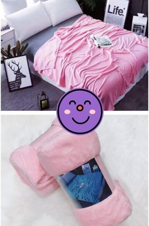 Manta sedalina de sofá, cama y viaje la mejor compañera del invierno. En color Rosa claro, tienes 3 tamaños Ultra suave, microseda, para abrigarte con estilo y confort, No suelta pelo