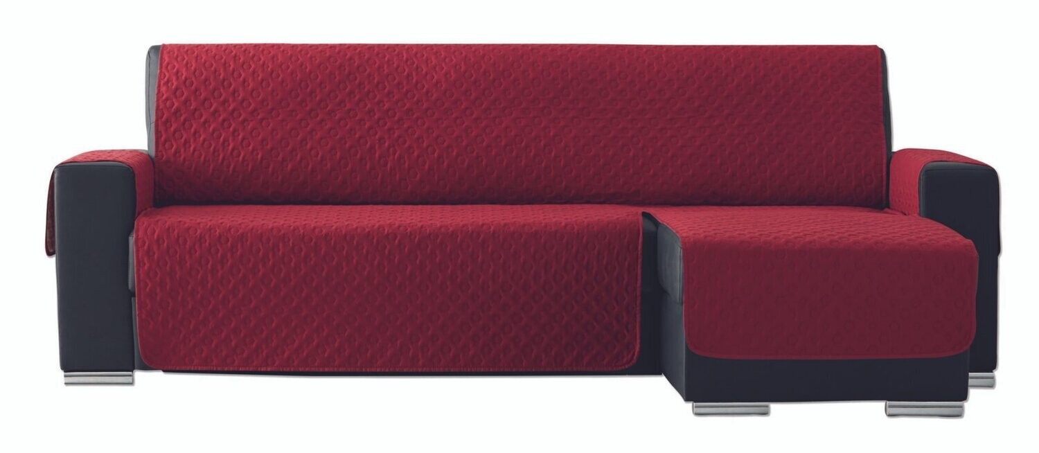 Funda de chaise longue Jaipur 5 Rojo reversible acolchada en forma de hexágono exclusivo. Tacto suave y agradable. Elaborada íntegramente en España.