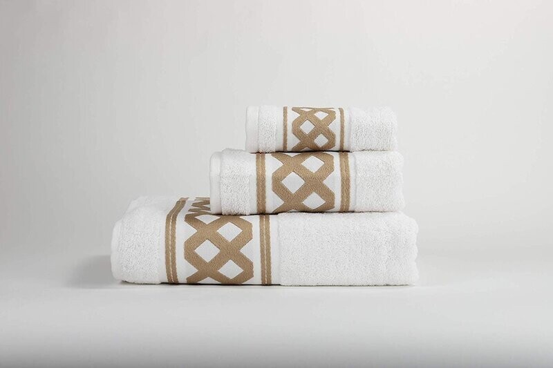 Toallas de baño en Blanco, 3 Piezas Amazonas 100% algodón Hecho EN Portugal, Gran absorción, 500 g / m2, súper Suave.